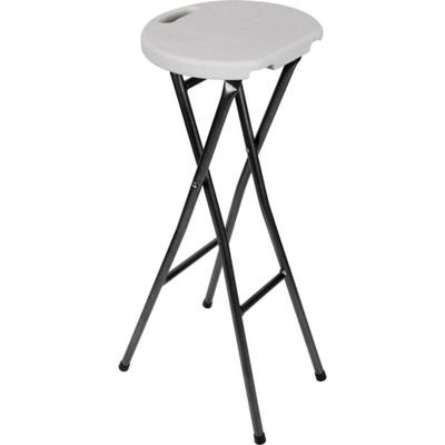 Perel bar stool Polyethyleen, Staal Wit