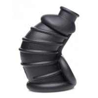 XR Brands Dark Chamber - Silicone Chastity Cage - thumbnail