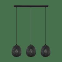 Eglo Zwarte rotan hanglampDembleby 1 3-lichts - 43266