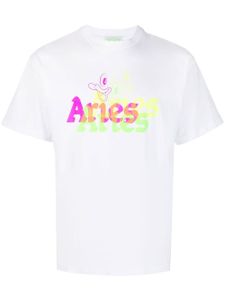 Aries t-shirt à logo imprimé - Blanc