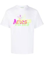 Aries t-shirt à logo imprimé - Blanc