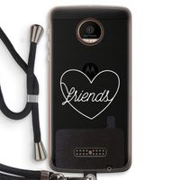 Friends heart pastel: Motorola Moto Z Force Transparant Hoesje met koord