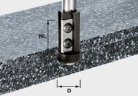 Festool Accessoires Keermes-kantenfrees HW schacht 12 mm HW S12 D21/30WM - 491120