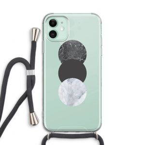 Marmeren cirkels: iPhone 11 Transparant Hoesje met koord