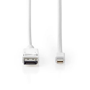 Mini-DisplayPort - DisplayPort-Kabel | Mini-DisplayPort Male - DisplayPort Male | 2,0 m | Wit