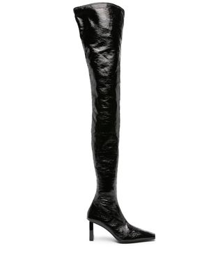 Courrèges cuissardes 85 mm à effet de brillance - Noir