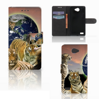 LG Bello 2 Telefoonhoesje met Pasjes Roofdieren - thumbnail