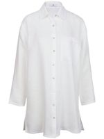 Lange blouse 100% linnen Van Peter Hahn wit