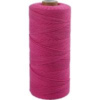 Creativ Company Macramé koord, l: 315 m, dikte 1 mm, dunne kwaliteit 12/12, roze, 220 gr/ 1 bol