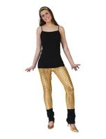 Legging Met Gaten Goud