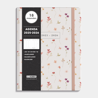 A4 Agenda 18 Maanden 2025-2026 Aquarel