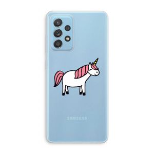 Eenhoorn: Samsung Galaxy A73 Transparant Hoesje