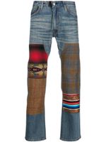 Junya Watanabe MAN x Levi's jean droit à design patchwork - Bleu