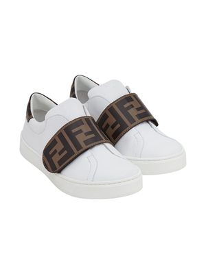 Fendi Kids baskets Zucca - Blanc