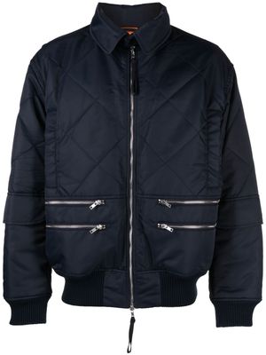 Helmut Lang veste à matelassage losanges - Bleu