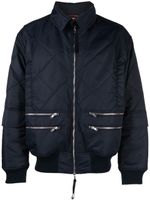 Helmut Lang veste à matelassage losanges - Bleu