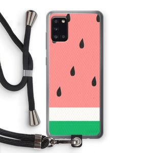 Watermeloen: Samsung Galaxy A31 Transparant Hoesje met koord