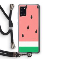 Watermeloen: Samsung Galaxy A31 Transparant Hoesje met koord