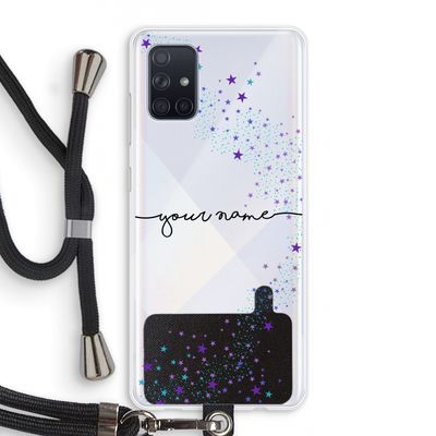 Sterren: Samsung Galaxy A71 Transparant Hoesje met koord