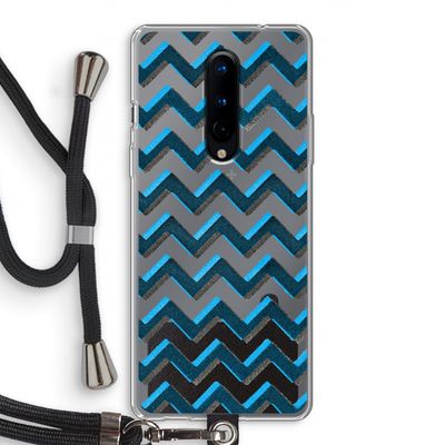 Onderbroken lijn: OnePlus 8 Transparant Hoesje met koord
