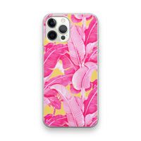 Pink Banana: iPhone 12 Pro Transparant Hoesje