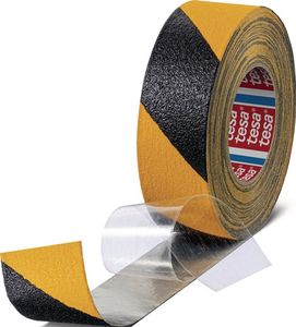 Tesa Antisliptape extreem flexibel | zwart/geel | lengte 18 m, breedte 50 mm | 1 stuk - 60955-00000-02 60955-00000-02