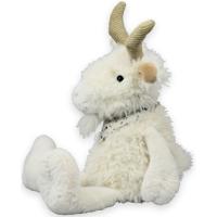 Imware geiten Knuffel - wit - zittend - 19 cm - geit knuffeldier - pluche