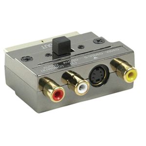 Valueline Scart - 3x RCA + SVHS 3 x RCA, SVHS Zilver