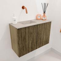 Toiletmeubel Mondiaz Joya Dlux | 60 cm | Meubelkleur Dusk | Faye wastafel Opalo Wasbak Links | Zonder kraangat(en) Toiletmeubel Mondiaz Joya Dlux | 60 cm | Meubelkleur Dusk | Faye wastafel Opalo Wasbak Links | Zonder kraangat(en)