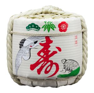 Decoratieve Sake Ton Kotobuki Tsuru Kame - 63 x 63 cm