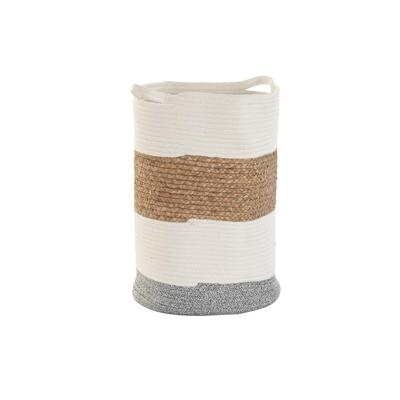 Decoratieve Mand DKD Home Decor Wit Natuurlijke Vezel 36 x 36 x 52 cm