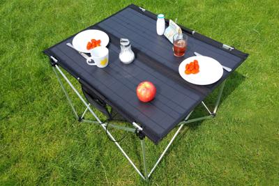 Technaxx Campingtisch TX-252 Campingtafel Zwart, Zilver 5084 Belastbaarheid (gewicht) (max.) 20 kg