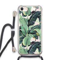 Bananenbladeren: iPhone 8 Transparant Hoesje met koord