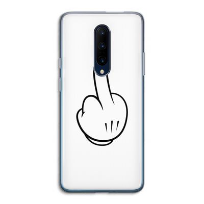 Middle finger white: OnePlus 7 Pro Transparant Hoesje