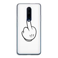 Middle finger white: OnePlus 7 Pro Transparant Hoesje Middle finger white: OnePlus 7 Pro Transparant Hoesje