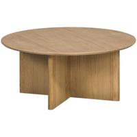 Leen Bakker - Salontafel Nicola - Naturel - 35x80x80 Cm - MDF - Bruin Leen Bakker - Salontafel Nicola - Naturel - 35x80x80 Cm - MDF - Bruin