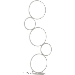 LED Vloerlamp - Trion Rondy - 36W - Warm Wit 3000K - Dimbaar - Rond - Mat Wit - Aluminium