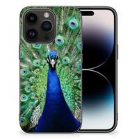 iPhone 15 Pro Dierenprint Telefoonhoesje Pauw iPhone 15 Pro Dierenprint Telefoonhoesje Pauw