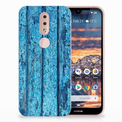 Nokia 4.2 | Bumper Hoesje | Wood Blue