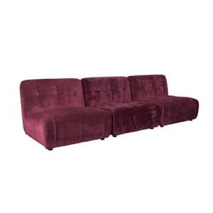 Dutchbone Giada Bank 3-seater Plum - Paars