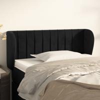 Hoofdbord met randen 103x23x78/88 cm fluweel zwart