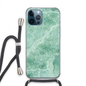 Groen marmer: iPhone 13 Pro Max Transparant Hoesje met koord