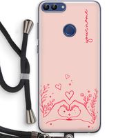 Love is in the air: Huawei P Smart (2018) Transparant Hoesje met koord
