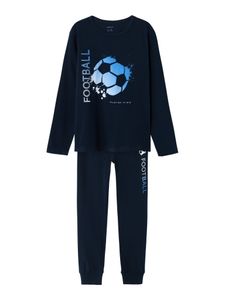 Name It Name It Kinder Pyjama Jongens Lang Blauw Football