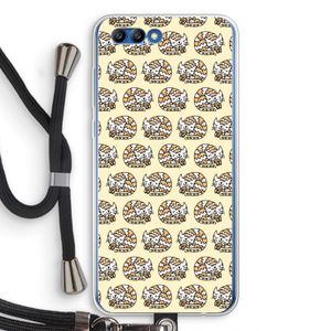 Slapende poes: Honor 10 Transparant Hoesje met koord