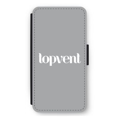 Topvent Grijs Wit: iPhone 11 Pro Max Flip Hoesje