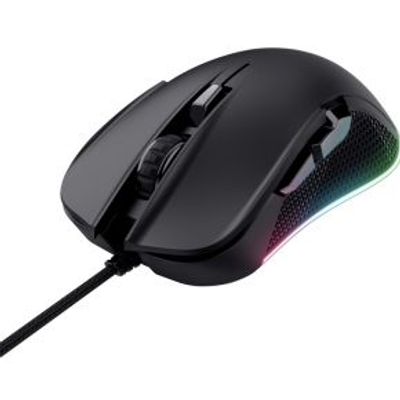Trust GXT 922 YBAR RGB Zwarte Gaming Muis