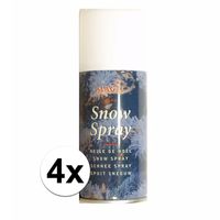 4 spuitbussen met kunstsneeuw 150 ml