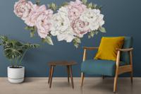 Muursticker - Pioenroos Bloemen - thumbnail