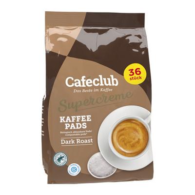 Caféclub - Supercreme Koffiepads Dark Roast - 36 pads